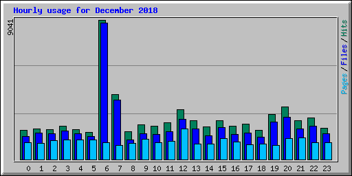 Hourly usage for December 2018