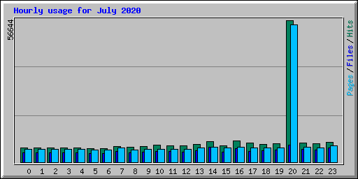 Hourly usage for July 2020