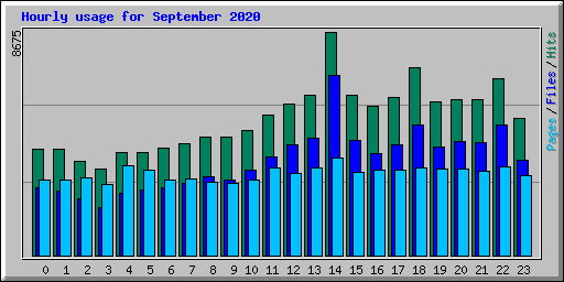 Hourly usage for September 2020