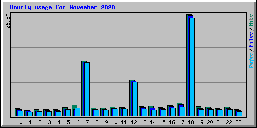 Hourly usage for November 2020