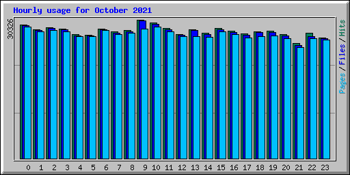 Hourly usage for October 2021