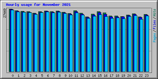 Hourly usage for November 2021