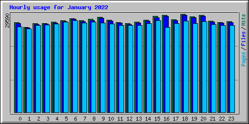 Hourly usage for January 2022