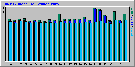 Hourly usage for October 2025