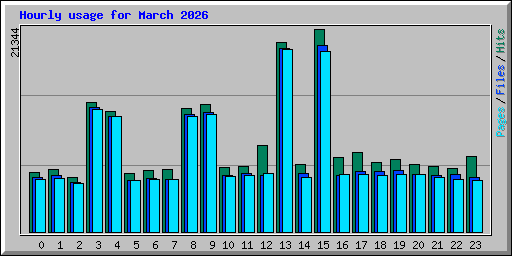Hourly usage for March 2026